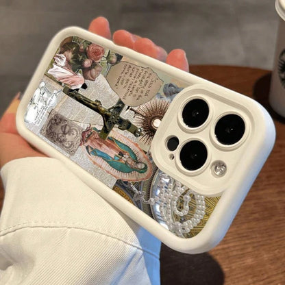 Phone Case For IPhone 16 Pro Max 15 Plus 14 13 12 11 XS--Galaxy S25 Edge S24FE S23Plus S22 ULTRA+ E Virgin Mary Anti-Scratch Shockproof TPU Bumper Drop-Proof Cover Gifts For Women Men Girls Boys