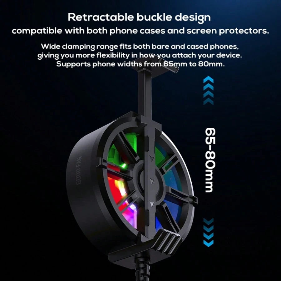 Phone Cooler Magnetic Back Clip Silent Semiconductor Cooling Phone Heat Dissipation Fan