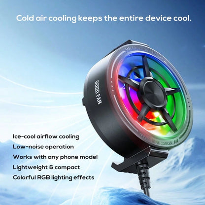 Phone Cooler Magnetic Back Clip Silent Semiconductor Cooling Phone Heat Dissipation Fan