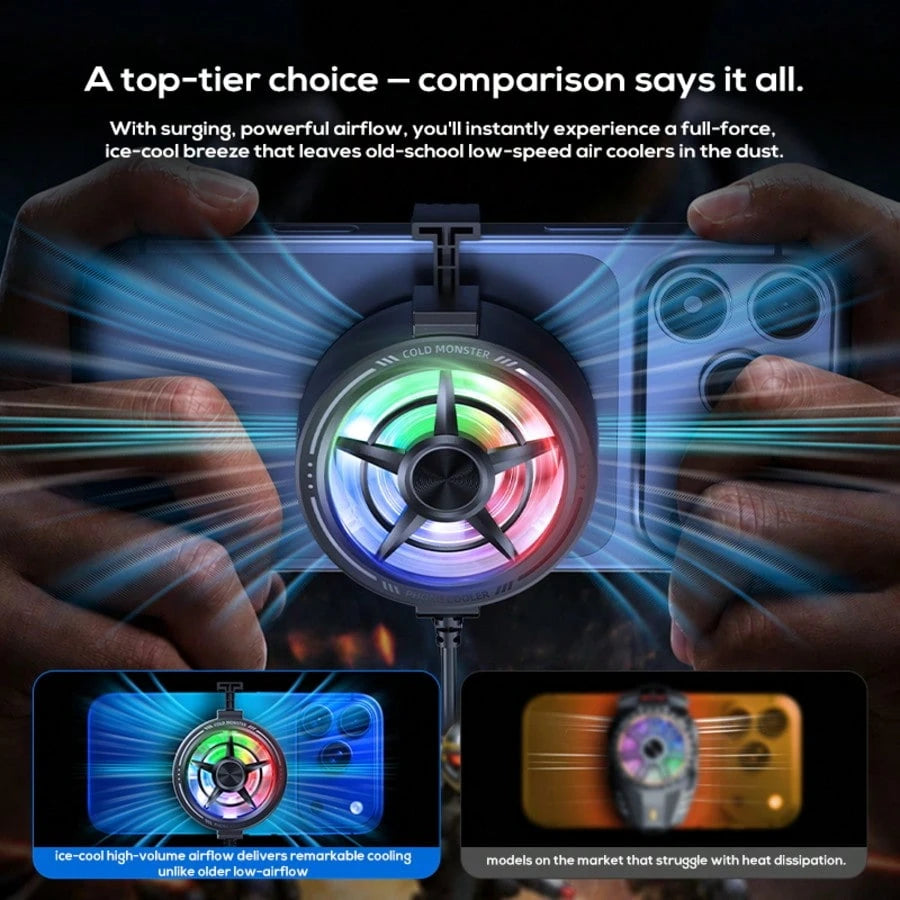 Phone Cooler Magnetic Back Clip Silent Semiconductor Cooling Phone Heat Dissipation Fan