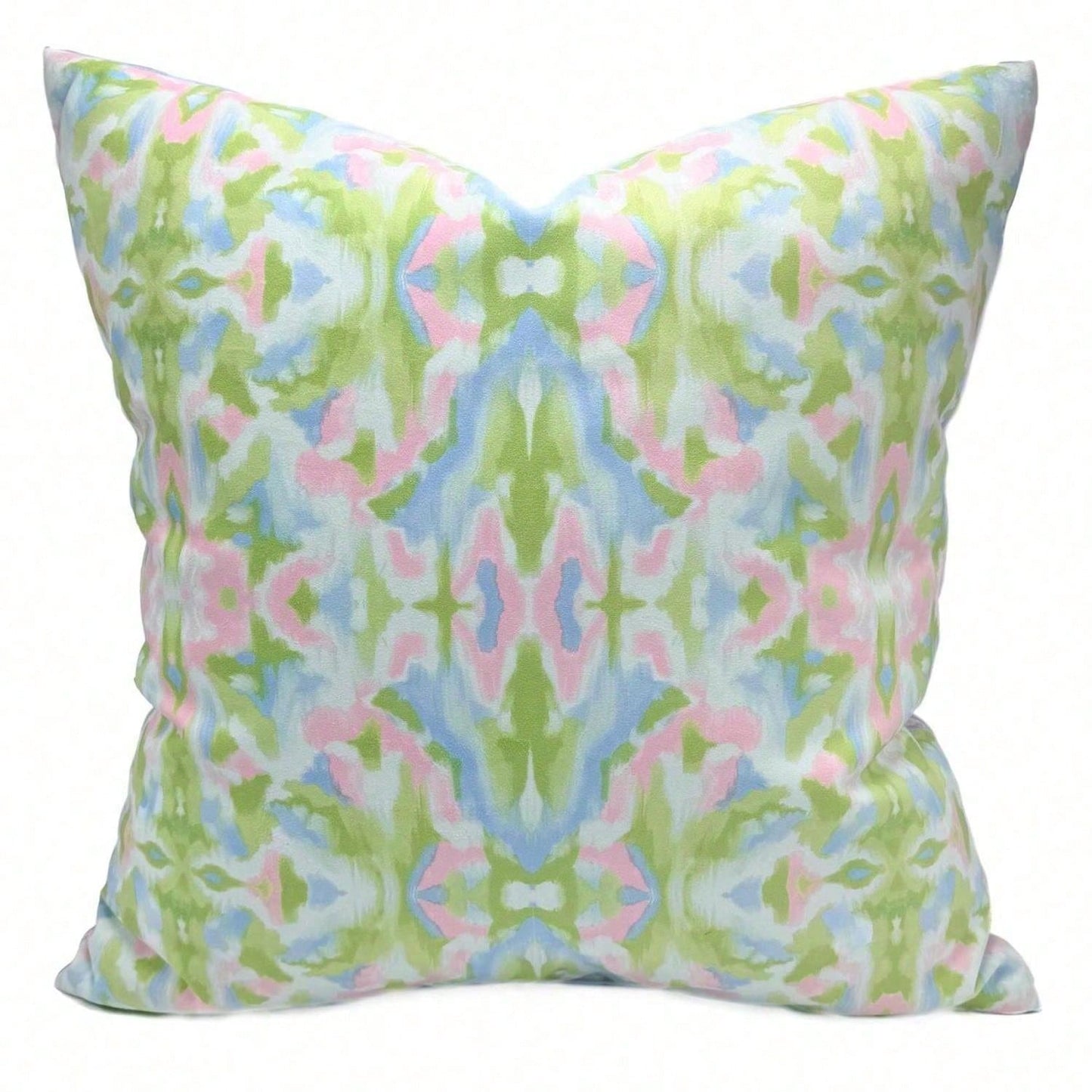 [Pillow Cover]Grandmillennial Kaleidoscope Pillow Blue, Green, Pink Dorm Pillow 24x24