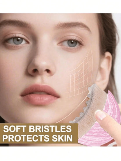 Pink Lymphatic Drainage Shaping Face & Body Brush, Suitable For Facial & Jawline Lymphatic Drainage Massage, Ergonomic Design Contouring Skin, Can Reduce Swelling And Relieve Fatigue