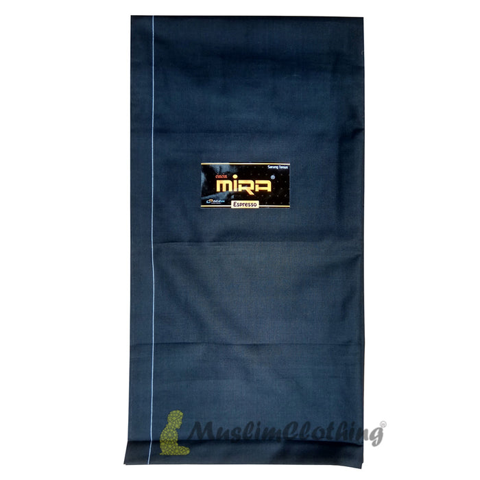 Plain Black Mira Cotton Sarong – Classic Solid Black Color, Clean Look with No Stripes