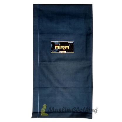 Plain Black Mira Cotton Sarong – Classic Solid Black Color, Clean Look with No Stripes