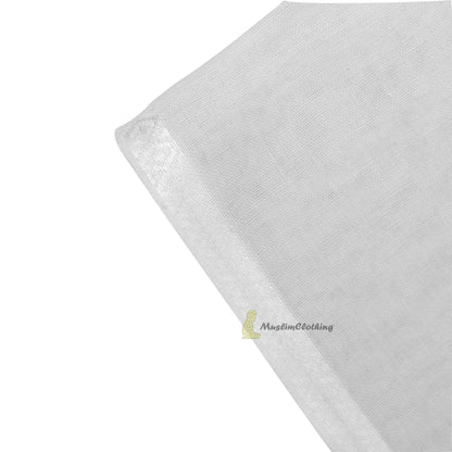 Plain White Muslim Men's Soft Lightweight Shawl Scarf Voile Almas