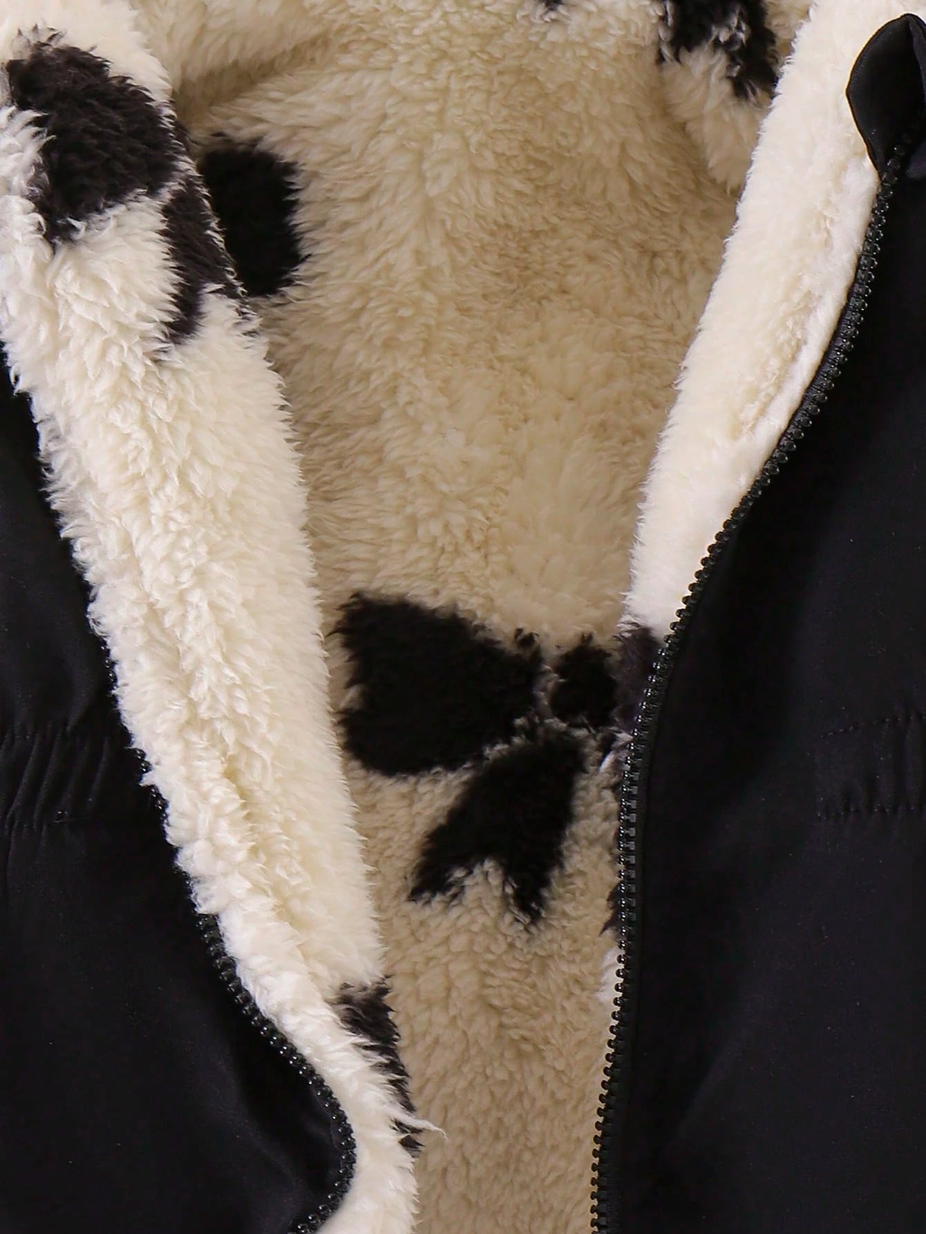 Playful Pals 2 Packs Reversible Baby Girl Autumn/Winter All-Match Versatile Casual Thickened Bowknot Plush Flannel Waist-Cinching Long Coat Warm Jacket