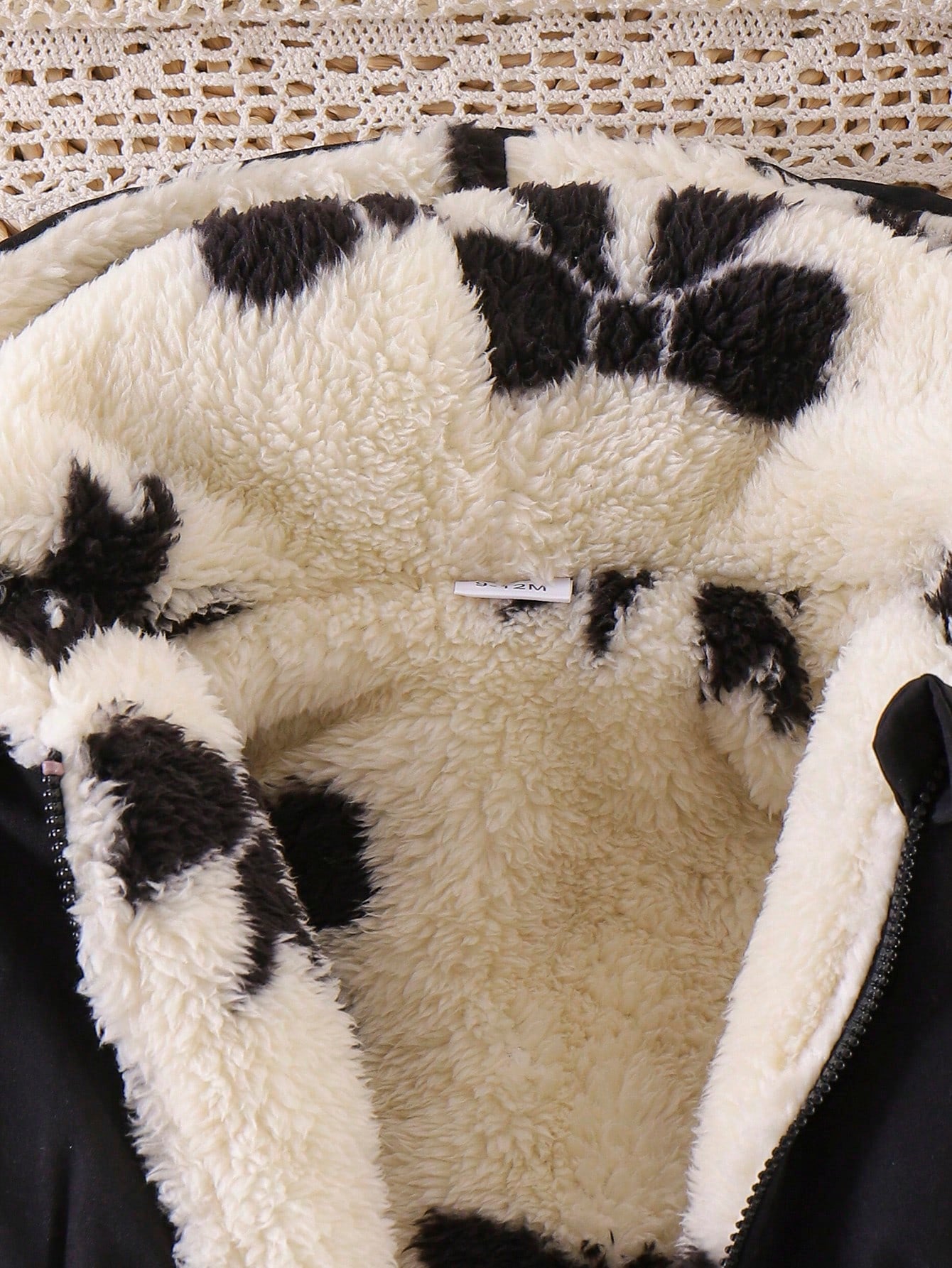Playful Pals 2 Packs Reversible Baby Girl Autumn/Winter All-Match Versatile Casual Thickened Bowknot Plush Flannel Waist-Cinching Long Coat Warm Jacket
