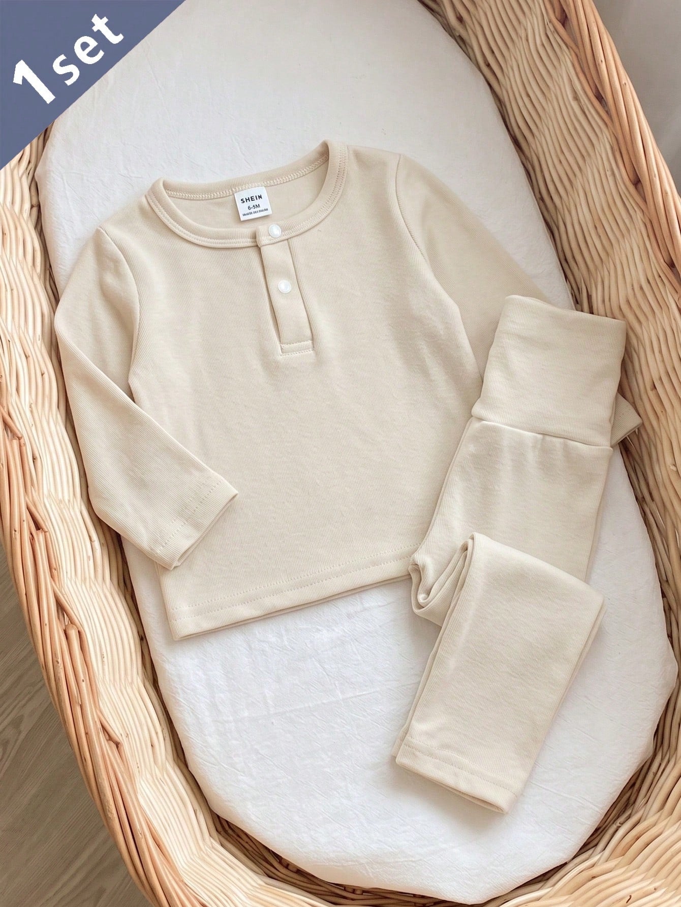 Playful Pals 6 Sets Randomly Sent 1 Set Newborn Home Wear Apricot Blue Brown Green Multicolor Soft Comfortable Baby Boy Long Sleeve Top & High Waist Pants Combination Pack