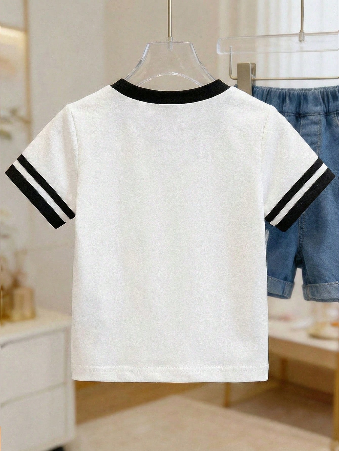 Playful Pals Baby Girls' Classic English Graphic Round Neck Short Sleeve T-Shirt  Girl Clothing  Pullover  Tops  Suitable For Spring/Summer  Fits 6M-3T