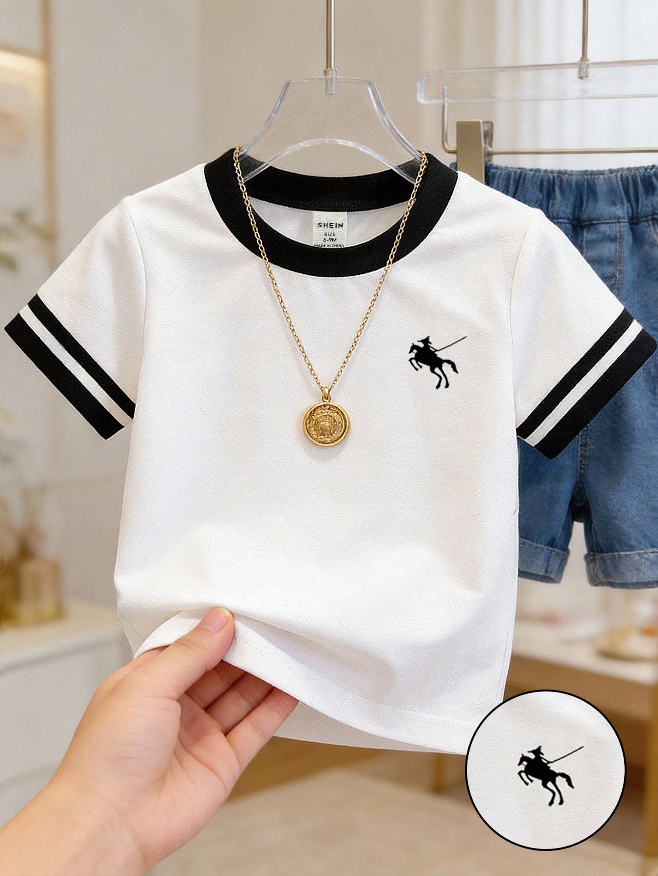 Playful Pals Baby Girls' Classic English Graphic Round Neck Short Sleeve T-Shirt  Girl Clothing  Pullover  Tops  Suitable For Spring/Summer  Fits 6M-3T