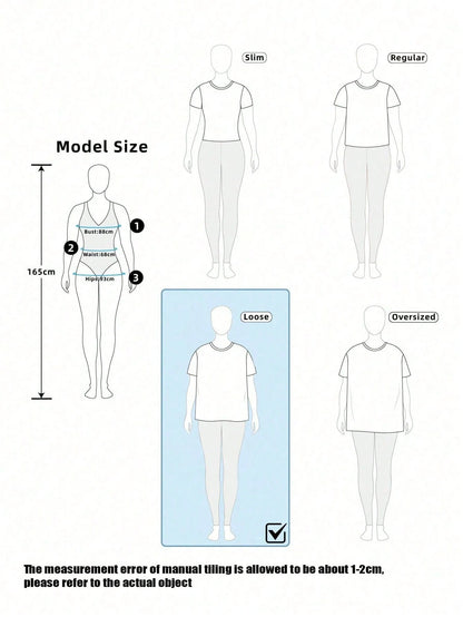 Plus Size Women's Summer Vacation Fashion Casual, Millennial, And Street Style. Loose-Fit Knit T-Shirt With Star Print. Graduation