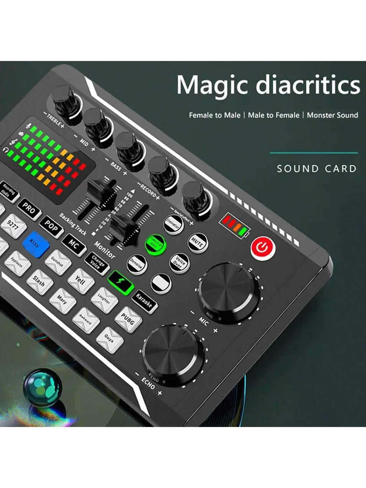 Podcast Equipment Bundle, Recording Studio Package With Voice Changer, Live Sound Card, Professional Audio Mixer- Audio Interface For Laptop Computer Vlog Living Broadcast Live Streaming (F998)