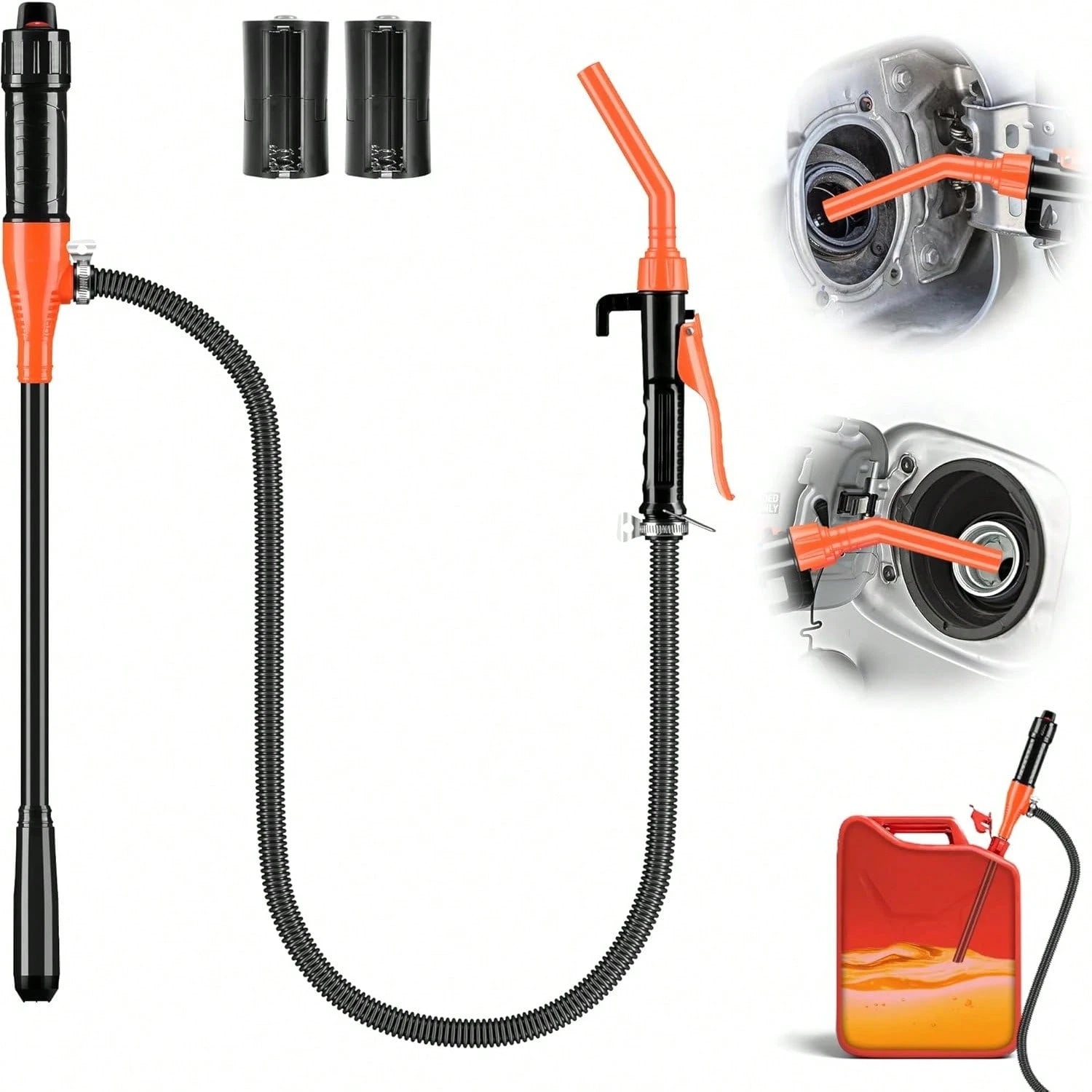 Portable Battery Electric Fuel Transfer Pump 2.8 GPM- Must-Have Garage Tool Fast Siphon Liquid Extractor, Perfect Gift For Men Dad, For Vehicles Boats Lawn Equipment