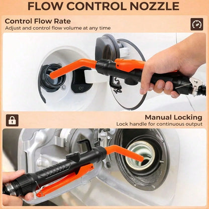 Portable Battery Electric Fuel Transfer Pump 2.8 GPM- Must-Have Garage Tool Fast Siphon Liquid Extractor, Perfect Gift For Men Dad, For Vehicles Boats Lawn Equipment
