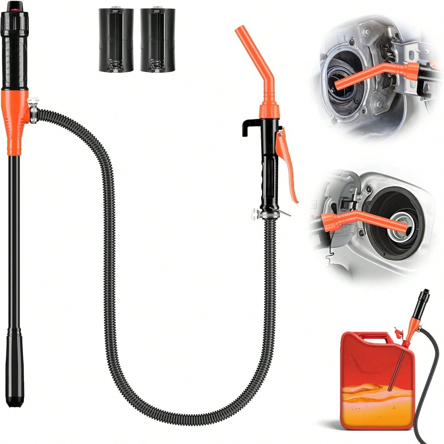 Portable Battery Electric Fuel Transfer Pump 2.8 GPM- Must-Have Garage Tool Fast Siphon Liquid Extractor, Perfect Gift For Men Dad, For Vehicles Boats Lawn Equipment
