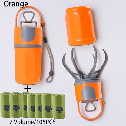 Portable Dog Feces Cleaner, Non-Contact Dog Waste Cleaner, Suitable For Small And Large Dogs, With Garbage Bag Additions And Dog Poop Bag, Without Battery