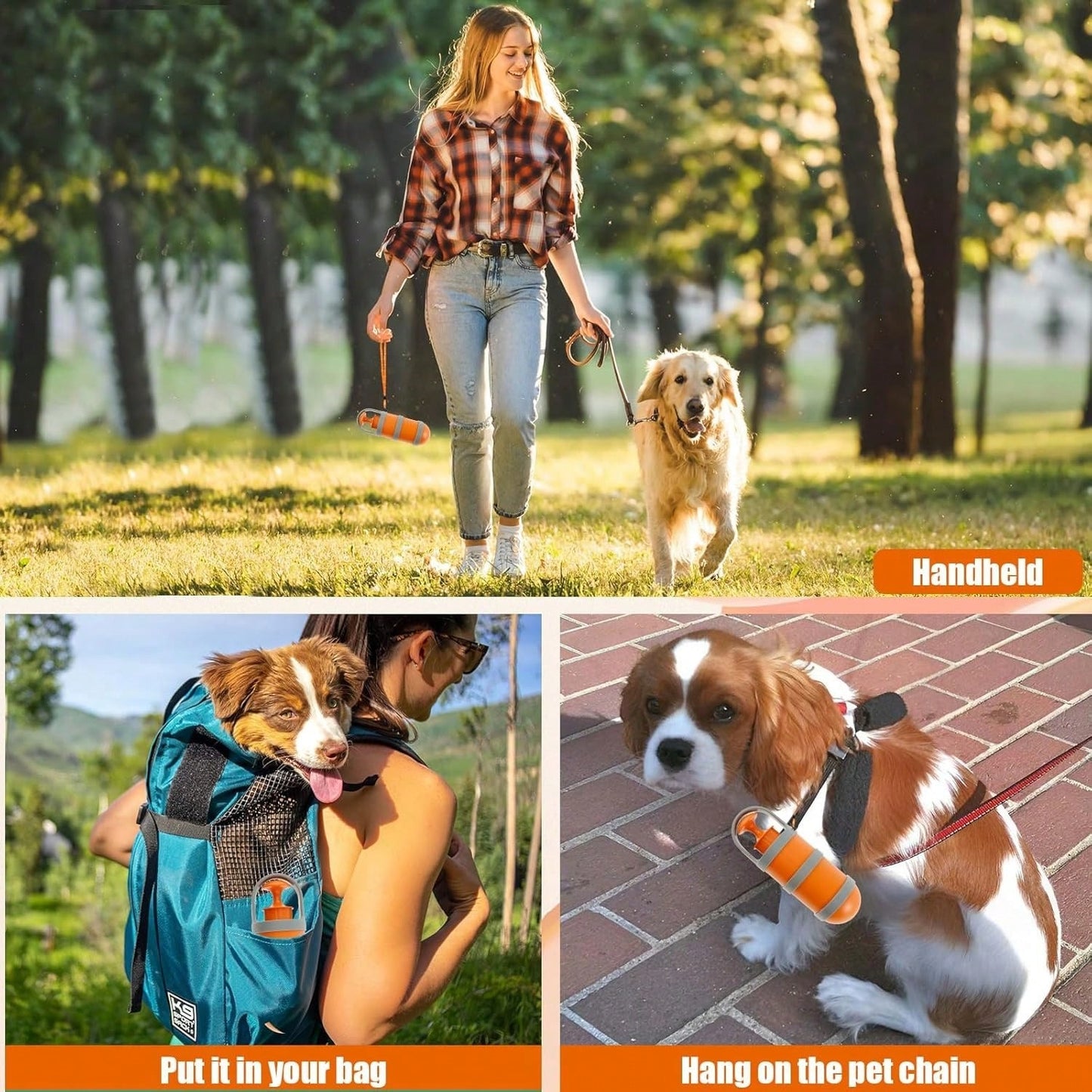 Portable Dog Feces Cleaner, Non-Contact Dog Waste Cleaner, Suitable For Small And Large Dogs, With Garbage Bag Additions And Dog Poop Bag, Without Battery