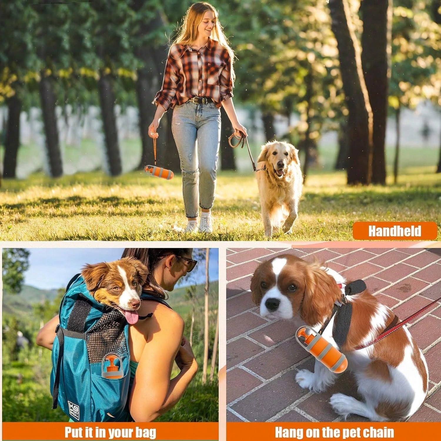 Portable Dog Feces Cleaner, Non-Contact Dog Waste Cleaner, Suitable For Small And Large Dogs, With Garbage Bag Additions And Dog Poop Bag, Without Battery