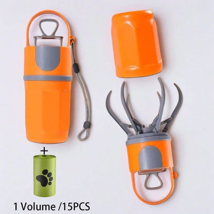 Portable Dog Feces Cleaner, Non-Contact Dog Waste Cleaner, Suitable For Small And Large Dogs, With Garbage Bag Additions And Dog Poop Bag, Without Battery