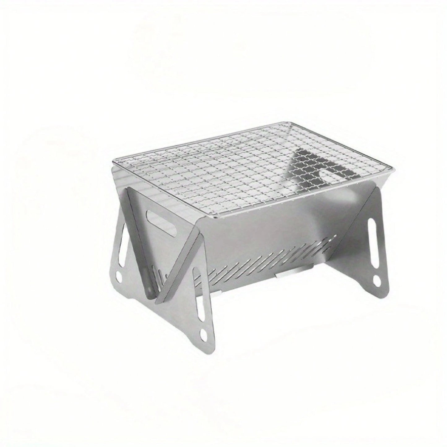 Portable Folding Campfire Stove- Stainless Steel Outdoor BBQ Grill And Fire Pit For Camping, Backyard, Picnics- Lightweight And Durable, Easy To Assemble And Disassemble, Portable Camping Stove, Pic