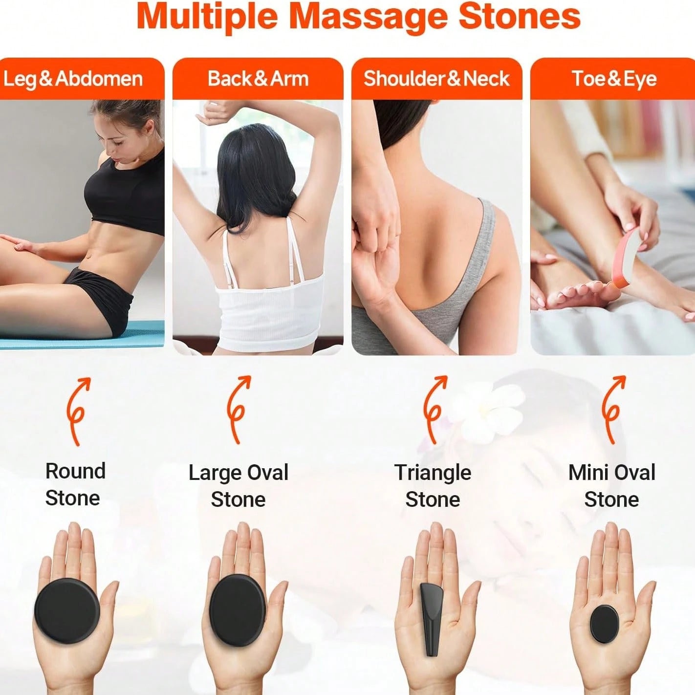 Portable Massage Stone Warmer, 18pcs Hot Stone Massage Set, Electric Rock Heater Kit, Dry Heating Box For SPA Center, Beauty Salon, Travel & Home Use