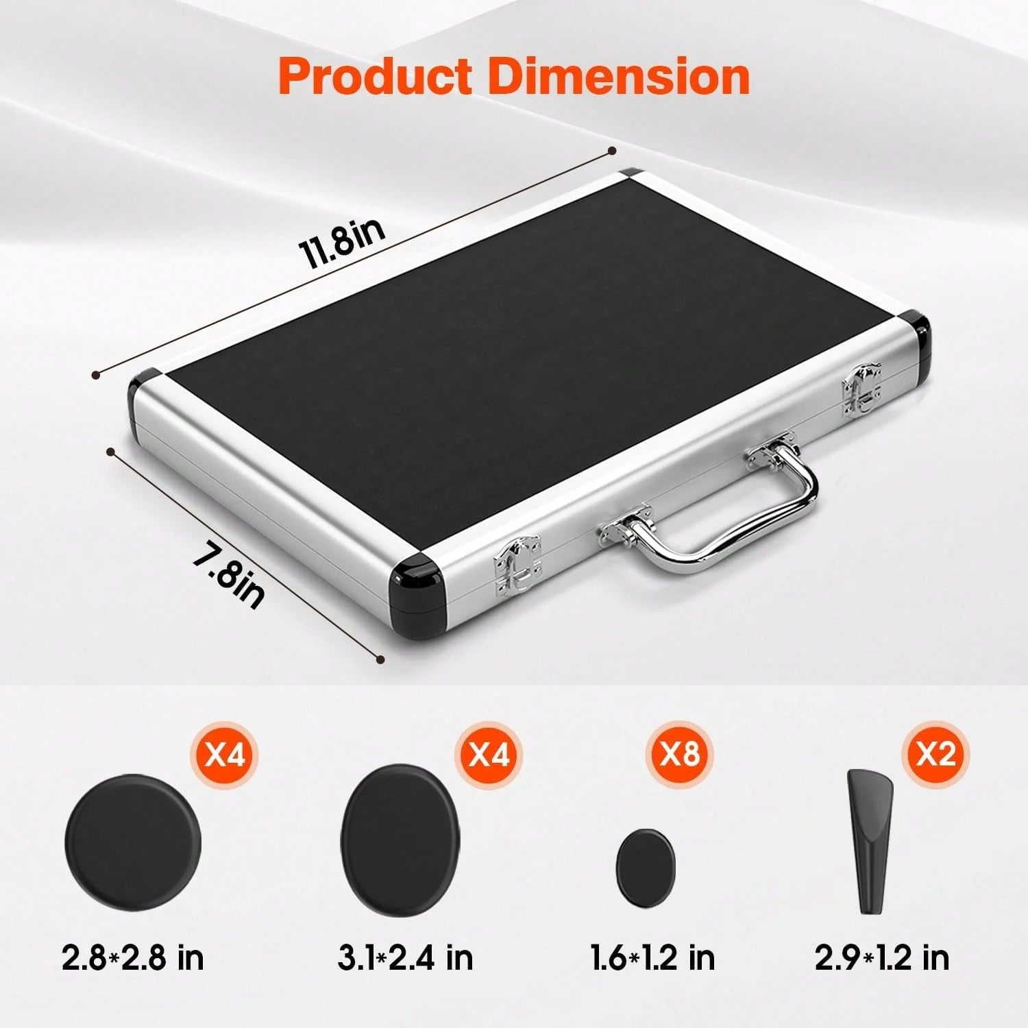 Portable Massage Stone Warmer, 18pcs Hot Stone Massage Set, Electric Rock Heater Kit, Dry Heating Box For SPA Center, Beauty Salon, Travel & Home Use