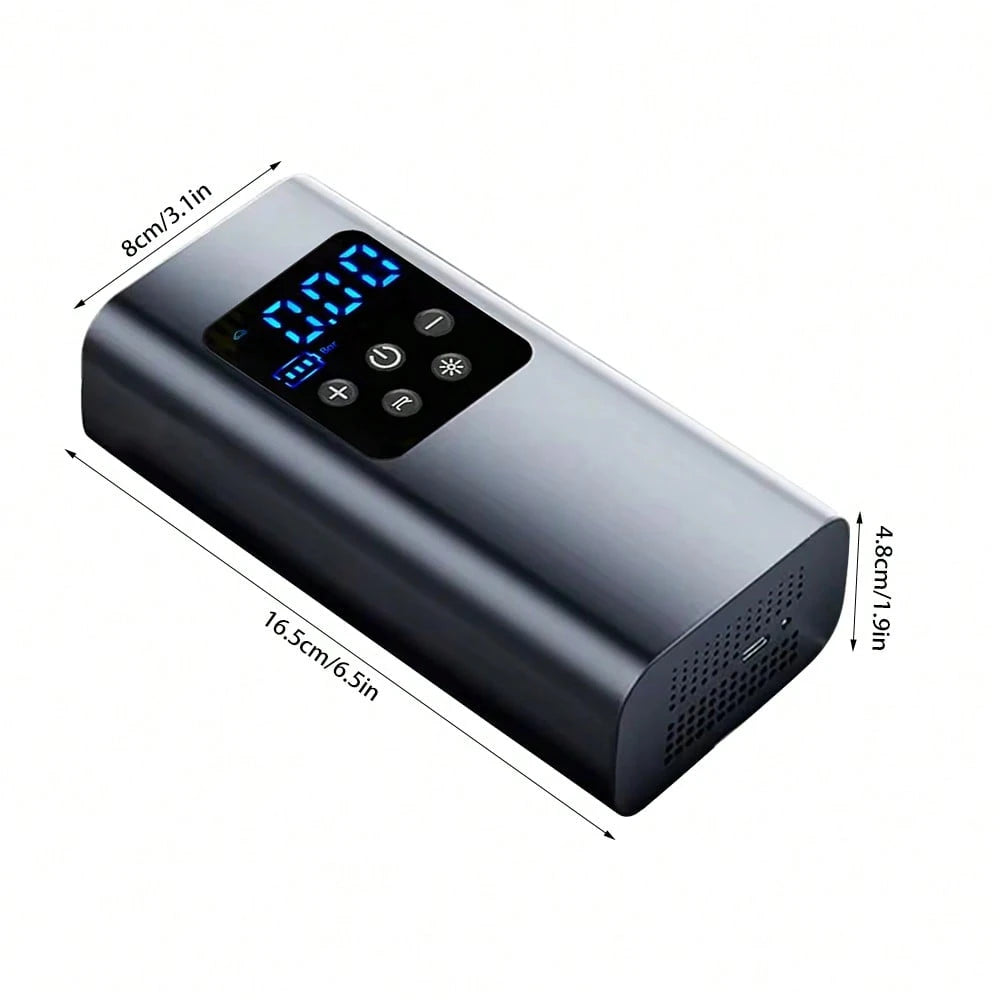 Portable Tire Inflator, 150PSI Car Air Compressor With LED Light & Digital Pressure Gauge, Electric Air Pump For Car Tires, Motorcycle, Bicycle, Ball, Dual Power Vehicle Inflator, Car Plug-In Model