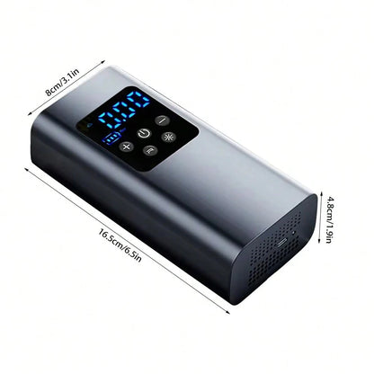 Portable Tire Inflator, 150PSI Car Air Compressor With LED Light & Digital Pressure Gauge, Electric Air Pump For Car Tires, Motorcycle, Bicycle, Ball, Dual Power Vehicle Inflator, Car Plug-In Model