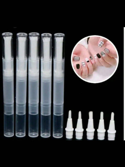 Portable Travel Liquid Foundation Refill Pen, Disposable Empty Tube, Suitable For Primer, Cuticle Oil And Acne Serum