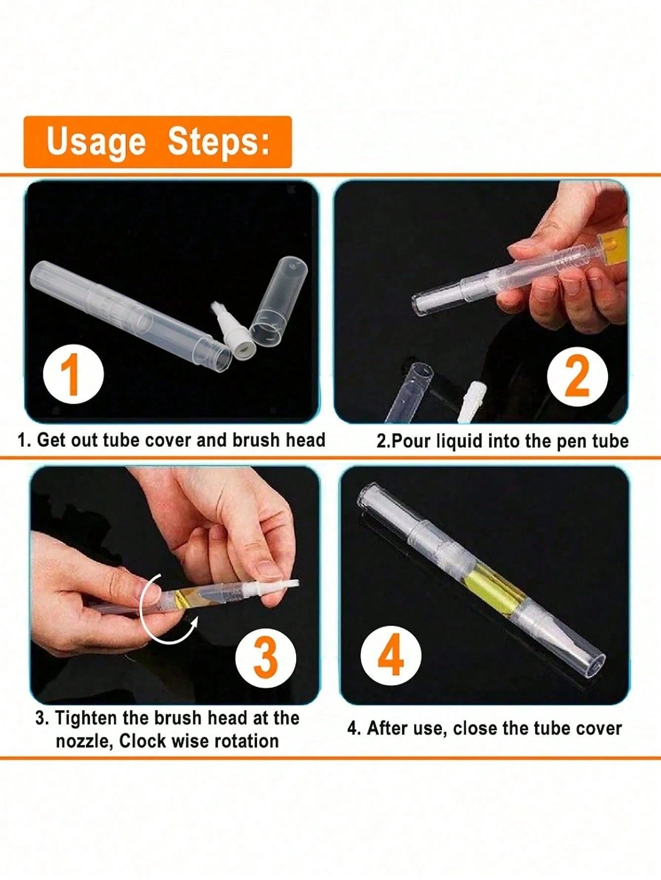Portable Travel Liquid Foundation Refill Pen, Disposable Empty Tube, Suitable For Primer, Cuticle Oil And Acne Serum
