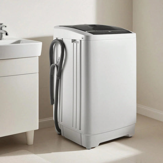 Portable Washing Machine, Portable Washer 1.3 Cu.Ft With LED Display, Stainless Steel Drum, 8 Wash Programs & 6 Adjustable Water Levels, Portable Washer Machine For Apartments, RVs, And Dorms