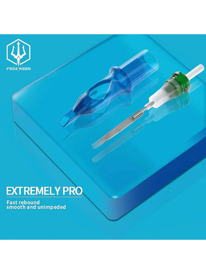 POSEIDON 50pcs/Box Disposable Mixed Size Tattoo Needles, Standard Round Liner Needles, Suitable For Tattoo Artists And Beginners, Body Art Tattoo Supplies