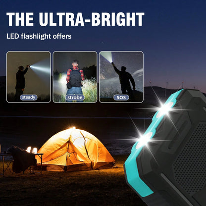 Power-Bank-Solar-Charger- 8000mAh Portable Charger,Solar Power Bank,External Battery Pack, Built-In Super Bright Flashlight,Solar Charger For Cell Phone, Portable Solar Power Bank,Dual-Purpose Char