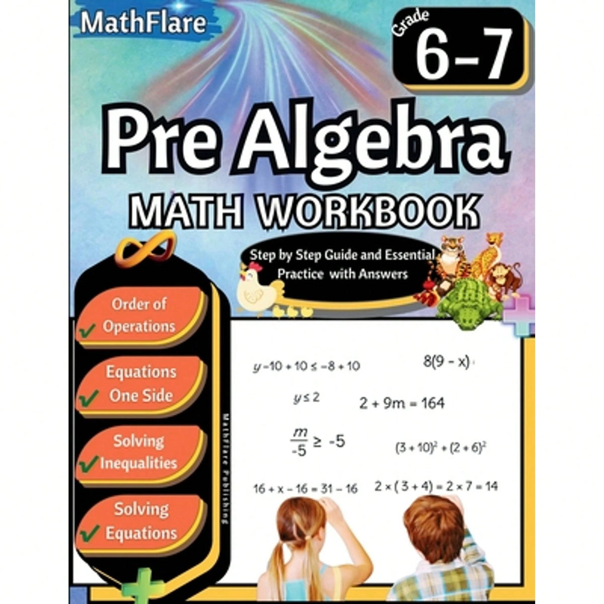 Pre Algebra Workbook 6th And 7th Grade: Pre Algebra Workbook Grade 6-7, Order Of Operations, (Paperback) By Mathflare Publishing