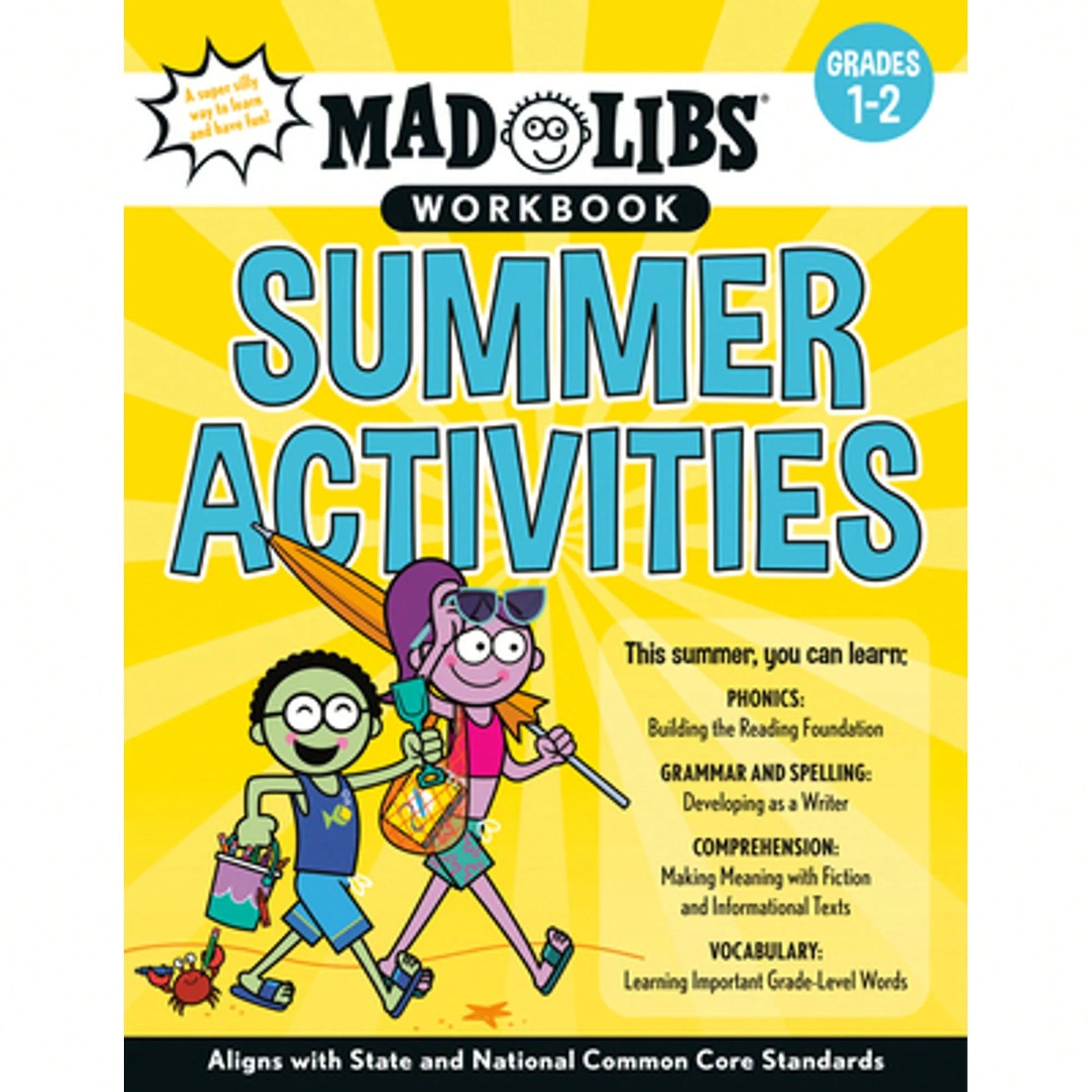 Pre-Owned Mad Libs Workbook: Summer Activities: Grades 1-2-- Aligns With State And National Common (Paperback) By Catherine Nichols, Mad Libs