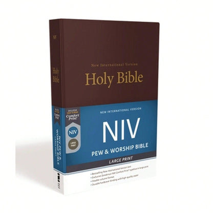 Pre-Owned NIV, Pew And Worship Bible, Large Print, Hardcover, Burgundy (Hardcover) By Zondervan