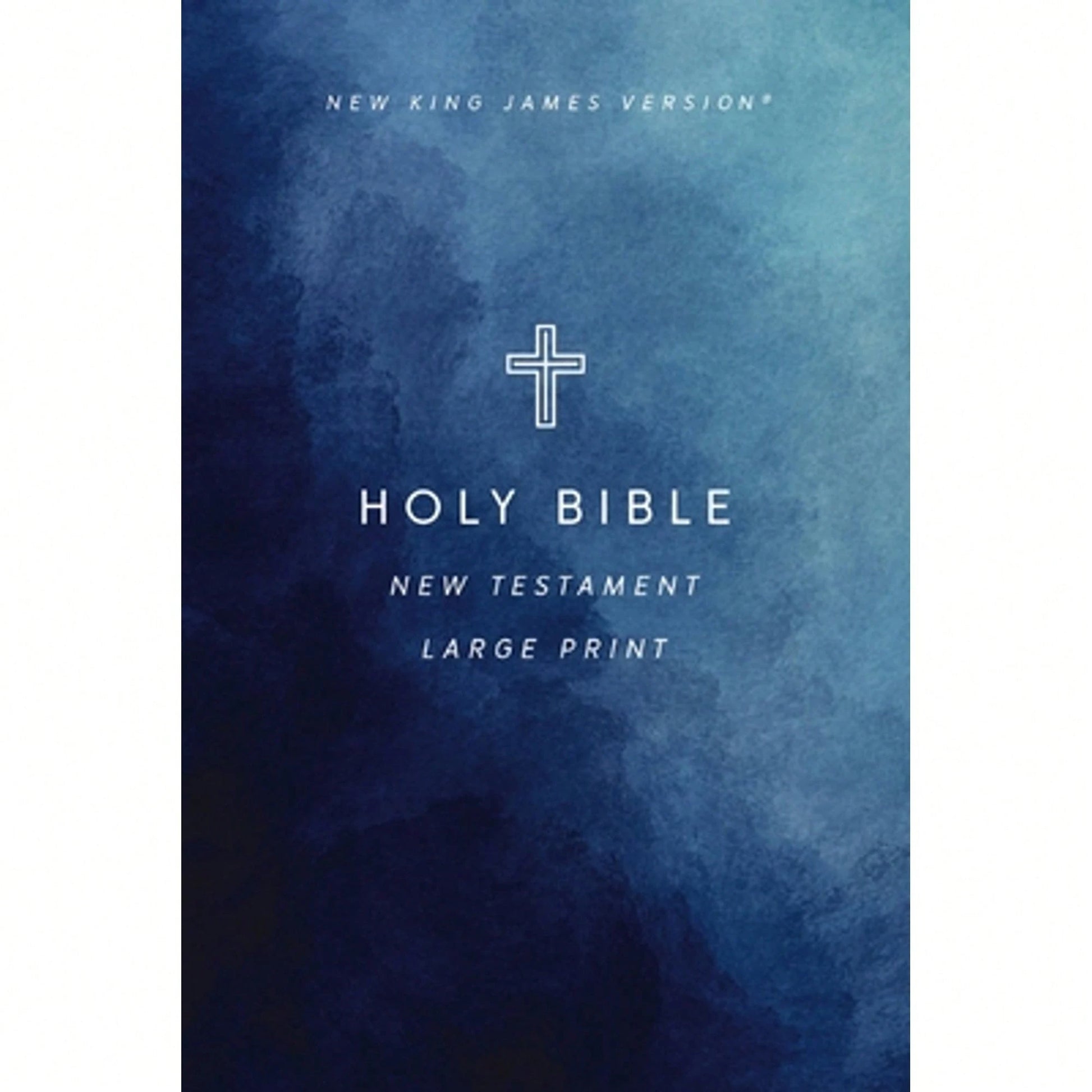 Pre-Owned NKJV Large Print Outreach New Testament Bible, Cross Softcover, Comfort Print (Paperback) By Thomas Nelson
