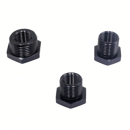 Precision-Cut 3-Pack Oil Filter Thread Adapters, Anti-Corrosion 1/2-28 To 3/4-16/13/16-16/3/4-16, Leak-Proof Engine Oil Filter Connector, Universal Fit