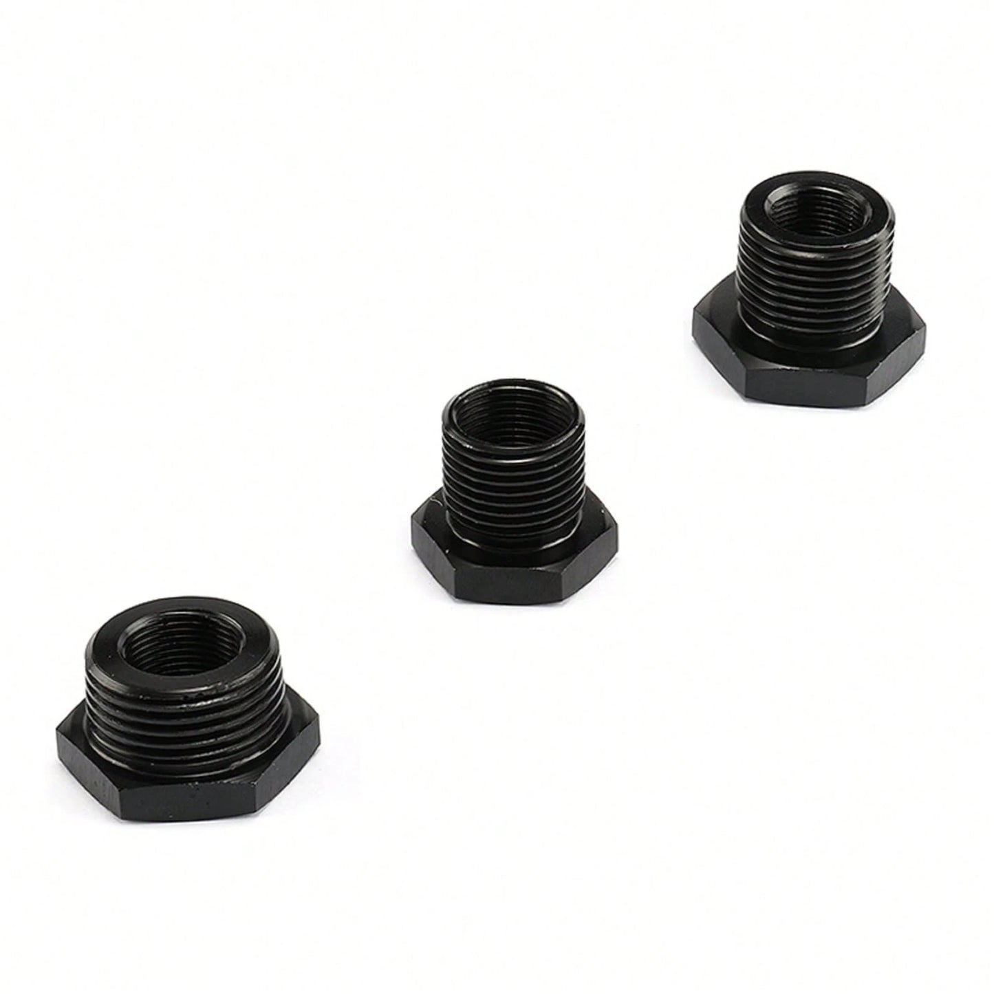 Precision-Cut 3-Pack Oil Filter Thread Adapters, Anti-Corrosion 1/2-28 To 3/4-16/13/16-16/3/4-16, Leak-Proof Engine Oil Filter Connector, Universal Fit