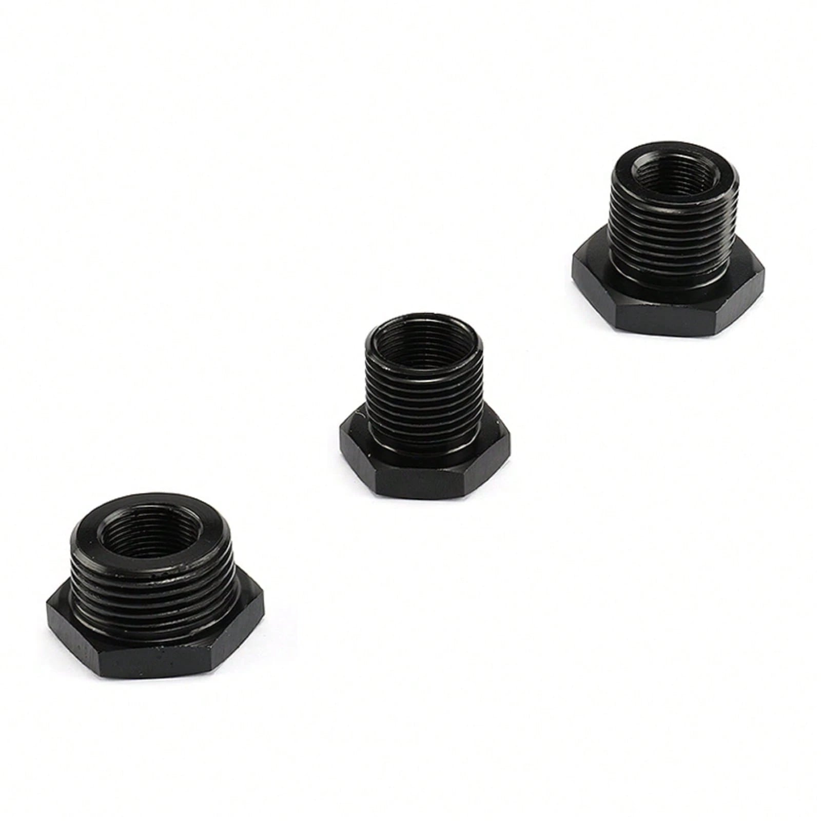 Precision-Cut 3-Pack Oil Filter Thread Adapters, Anti-Corrosion 1/2-28 To 3/4-16/13/16-16/3/4-16, Leak-Proof Engine Oil Filter Connector, Universal Fit