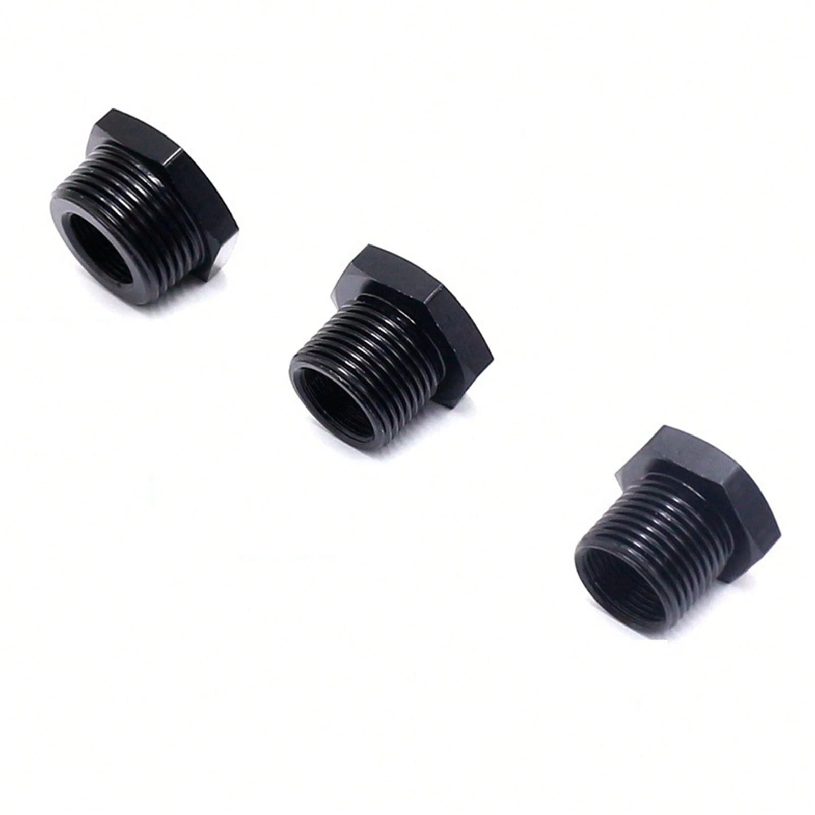 Precision-Cut 3-Pack Oil Filter Thread Adapters, Anti-Corrosion 1/2-28 To 3/4-16/13/16-16/3/4-16, Leak-Proof Engine Oil Filter Connector, Universal Fit