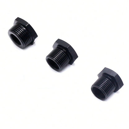 Precision-Cut 3-Pack Oil Filter Thread Adapters, Anti-Corrosion 1/2-28 To 3/4-16/13/16-16/3/4-16, Leak-Proof Engine Oil Filter Connector, Universal Fit