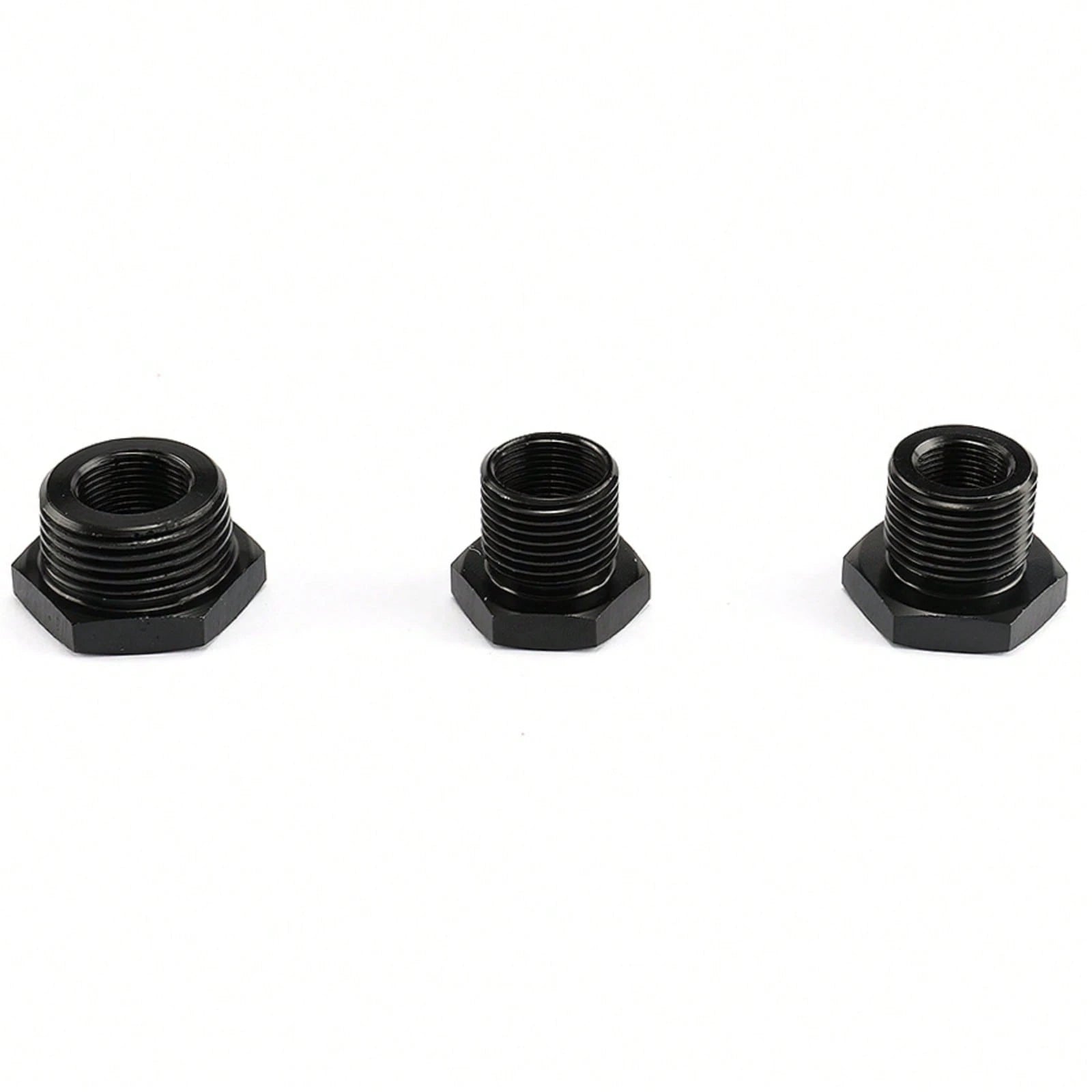 Precision-Cut 3-Pack Oil Filter Thread Adapters, Anti-Corrosion 1/2-28 To 3/4-16/13/16-16/3/4-16, Leak-Proof Engine Oil Filter Connector, Universal Fit
