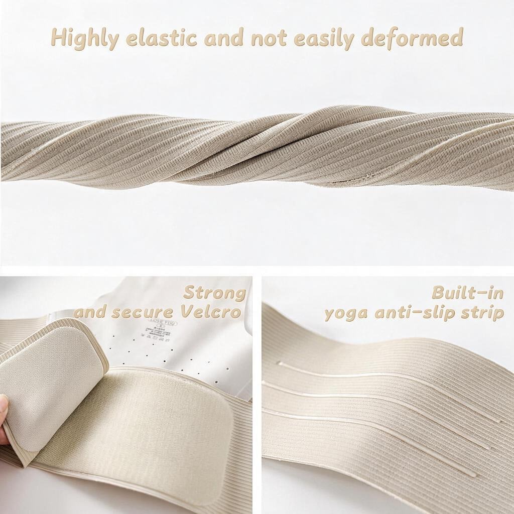 Pregnancy Belly Band, Pregnancy Support Belt With Shoulder Strap, Adjustable Maternity Belt, Highly Elastic And Breathable Fabric Easy To Wear (Beige)