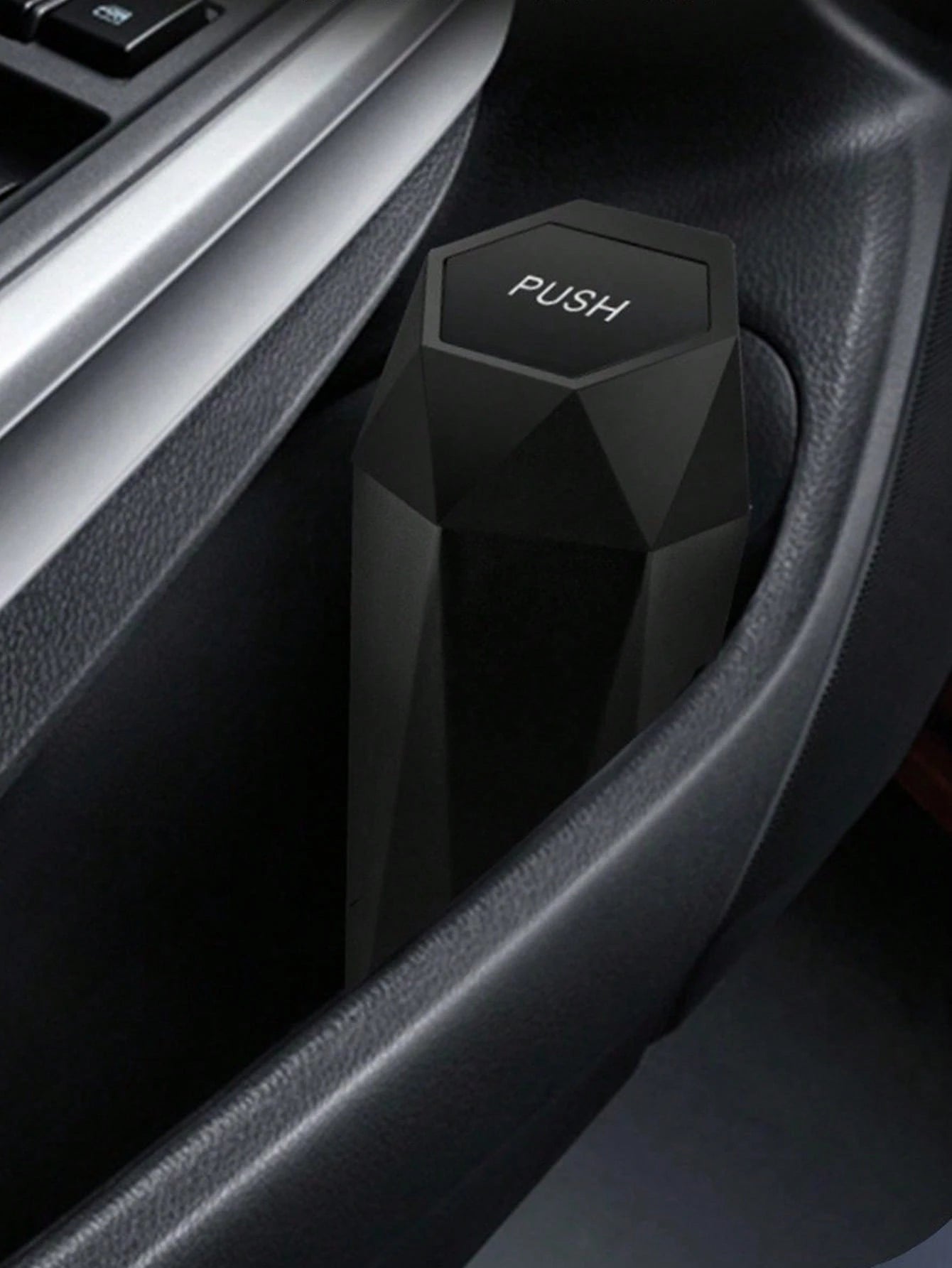 Press-Type Car Trash Can With Lid- 1pc, Mini Car Interior Accessory, Leak-Proof Trash Can, Multi-Purpose Storage Box And Organizer, Suitable For Car, Home, Office
