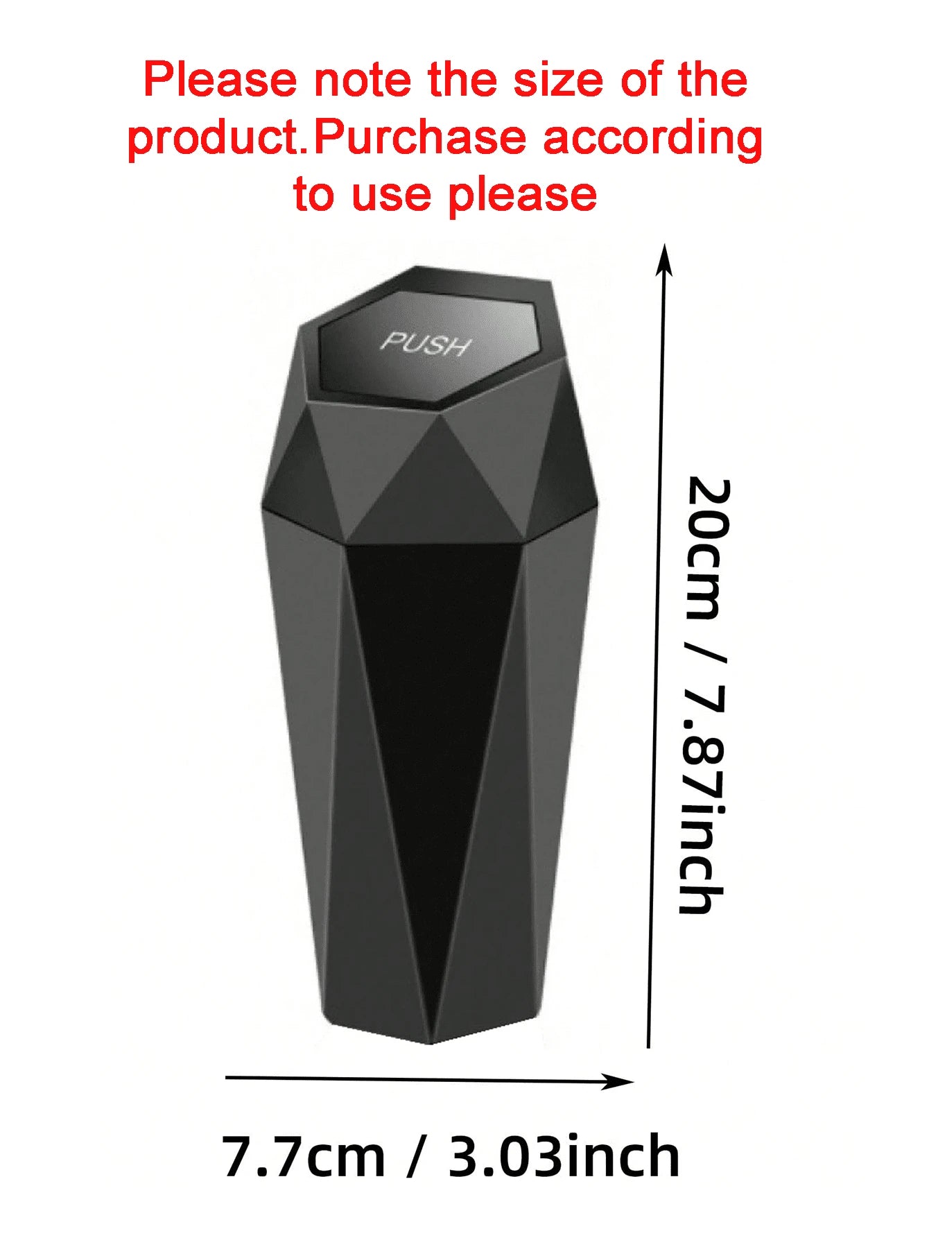Press-Type Car Trash Can With Lid- 1pc, Mini Car Interior Accessory, Leak-Proof Trash Can, Multi-Purpose Storage Box And Organizer, Suitable For Car, Home, Office