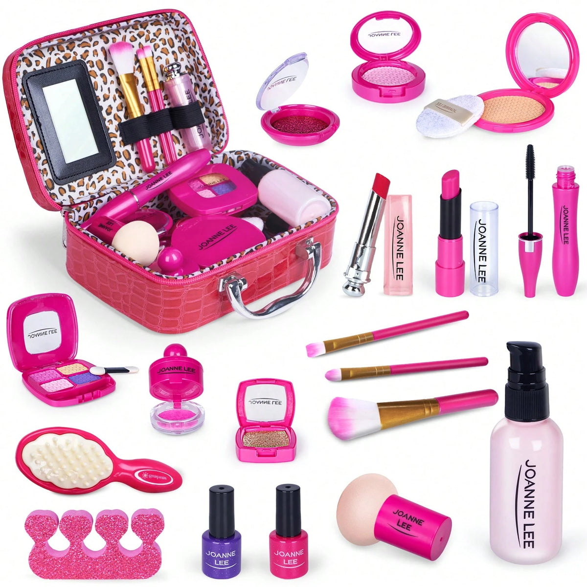 Pretend Makeup Kit For Girls, Kids Pretend Play Makeup Set- With Cosmetic Bag For Birthday, Toy Makeup Set For Toddler, Little Girls Age 3+ (Not Real Makeup) Christmas Gift