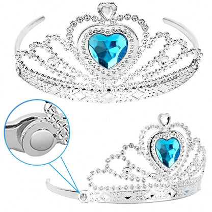 Princess Dress Up Toys For Little Girls- Toddler Role Play Costume Set With Crown Shoes Jewelry, Pretend Play Gifts For3 4 5 6 7 8 9 10 11 12 Year Old Kids