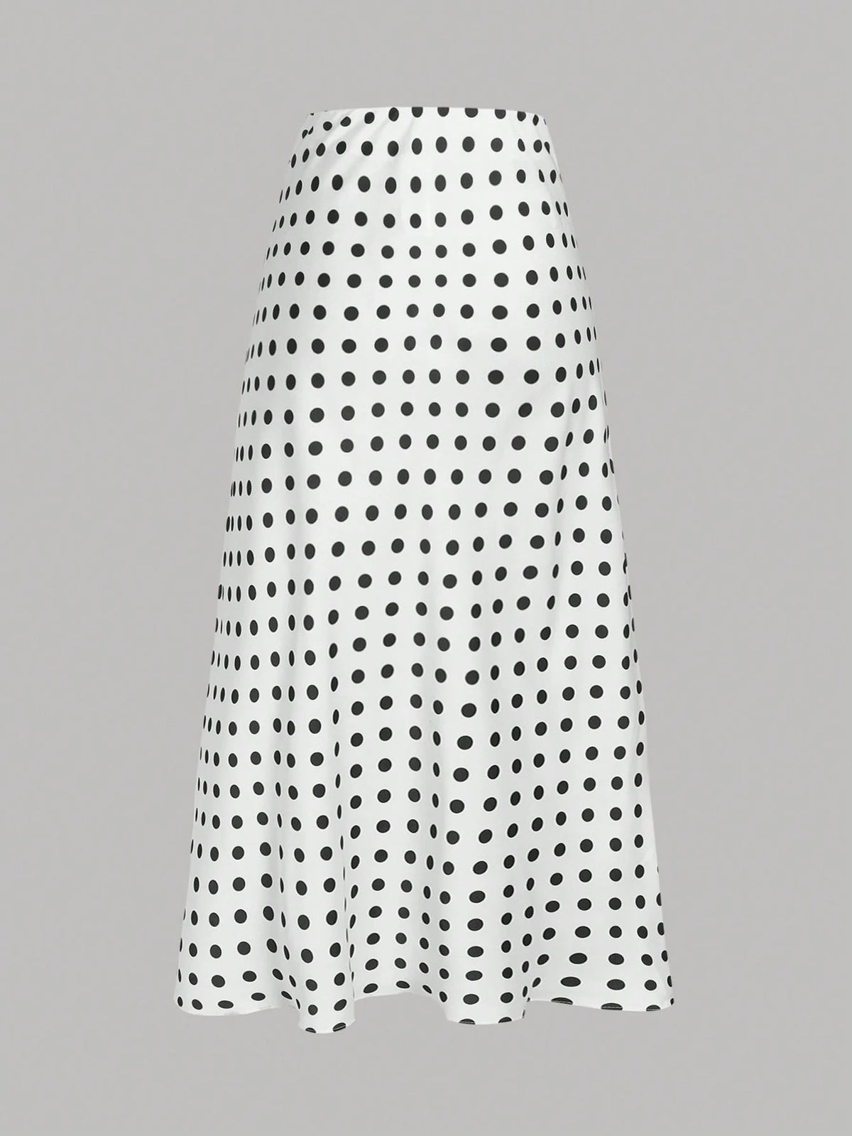 Privé Polka Dot Satin Long Skirt, Minimalist & Fashionable, Suitable For Summer