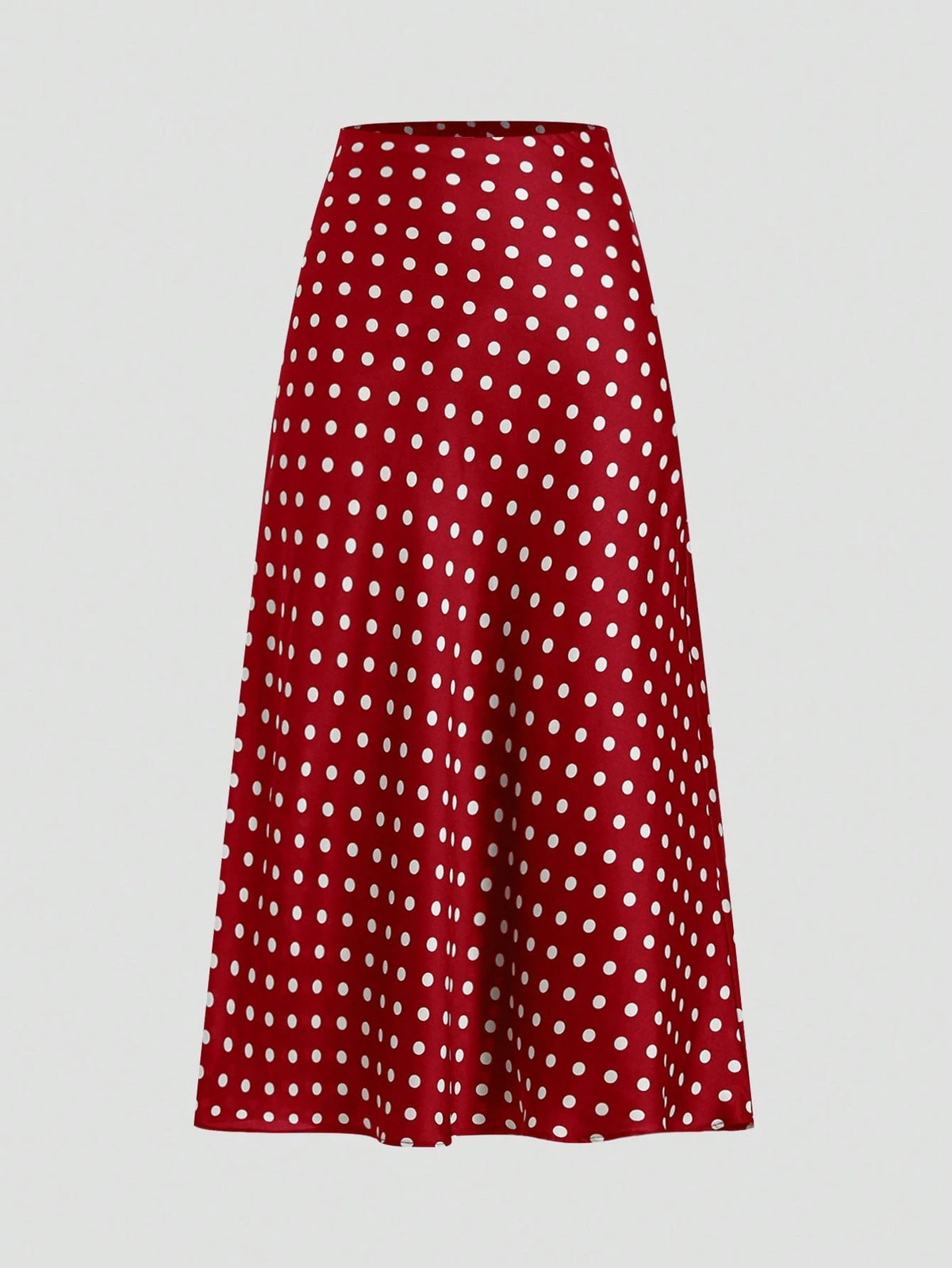 Privé Women's Elegant Polka Dot Satin Skirt For Commuter